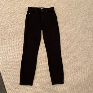 PAIGE Margot Crop Black Jeans